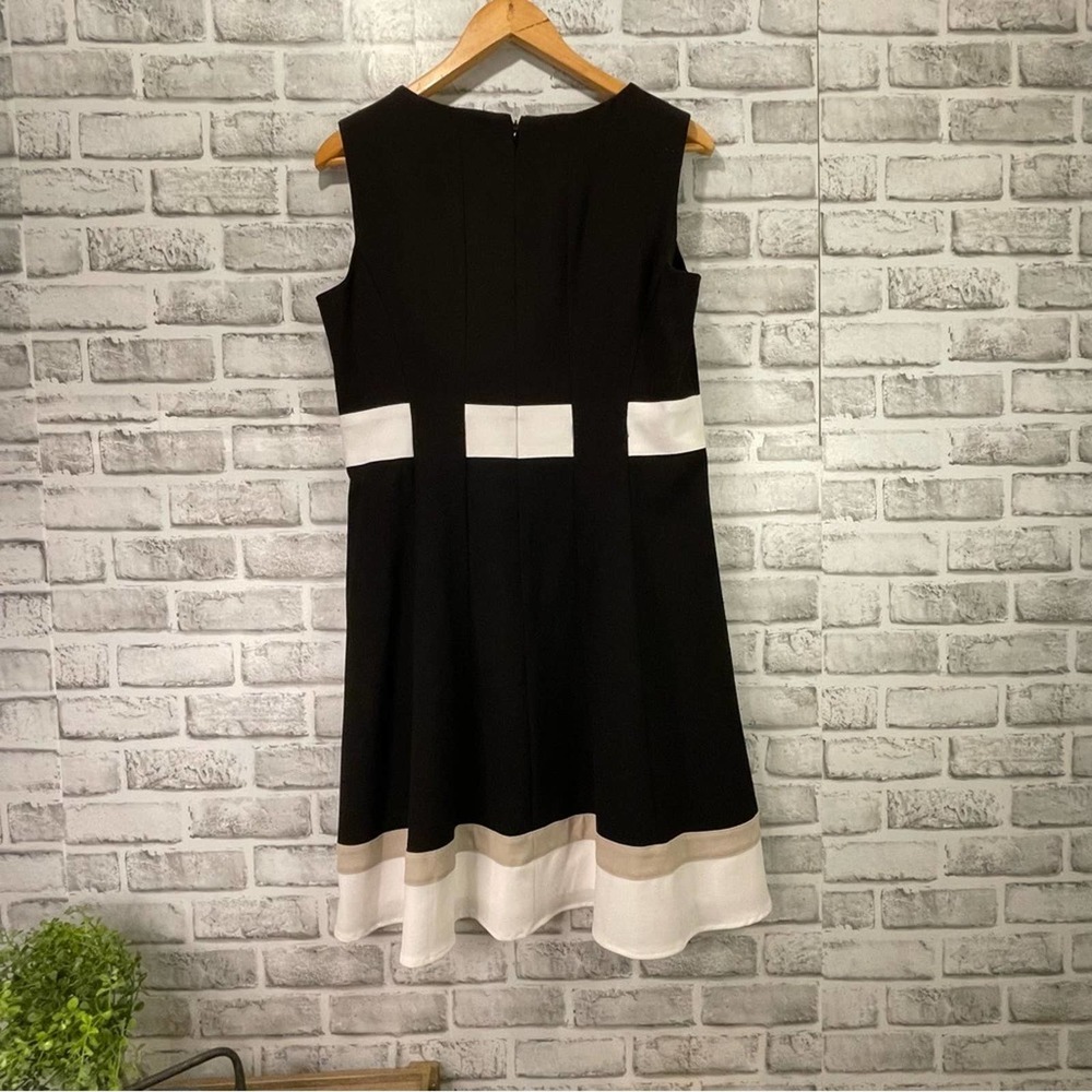 Calvin Klein Mod Fit & Flare Sleeveless Dress Size 12P - Picture 8 of 13